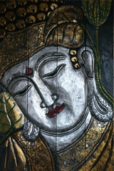Balinese Hand Carved Wood Hinged Buddha Wall Panel - Bali Buddha Wall Panel 1m