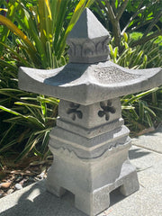 NEW Balinese Hand Crafted Frangipani Lantern - Bali Frangipani Lantern GREY