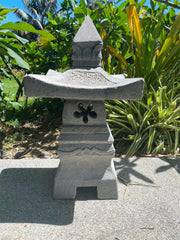 NEW Balinese Hand Crafted Frangipani Lantern - Bali Frangipani Lantern GREY