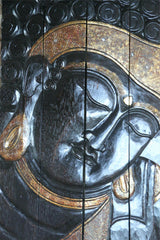 Balinese Hand Carved Wood Hinged Buddha Wall Panel - Bali Buddha Wall Panel 1m