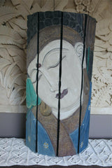 Balinese Hand Carved Wood Hinged Buddha Wall Panel - Bali Buddha Wall Panel 1m