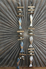 NEW Balinese Hand Crafted Wood 3 Fish Hanger / Mobile - Fish Hanging Decor