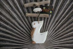 NEW Balinese Hand Crafted Wood Pelican Hanger / Mobile - Pelican Hanging Decor