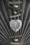 NEW Balinese Hand Crafted 3 Wood Hearts Hanger / Mobile - 3 Love Hearts Mobile