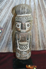 NEW Indonesian Hand Carved Primitive Wooden Sculpture on Stand - TIMOR ART