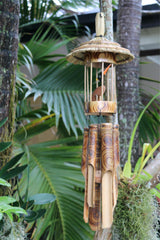 NEW Balinese Bird in Bamboo Bird Cage Wind Chime - Bali Bamboo Wind Chime