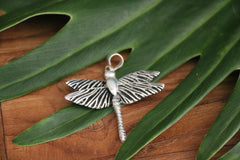 925 Sterling Silver Dragonfly Pendant - Balinese Style Jewellery - Pendant ONLY