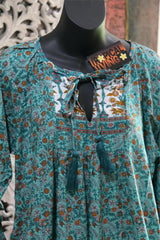 Ladies Knee Length Dress with Side Pockets - Bali Boutique Voile Dress S - XXL