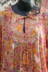 Ladies Knee Length Dress with Side Pockets - Bali Boutique Voile Dress S - XXL