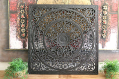 NEW Balinese Carved MDF/WOOD Framed MANDALA Wall Panel 1m x 1m Stunning Wall Art