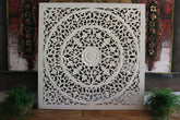 NEW Balinese Carved MDF/WOOD Framed MANDALA Wall Panel 1m x 1m Stunning Wall Art