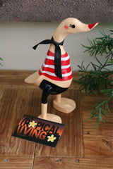 NEW Balinese Hand Carved Wooden French Style Duck - Bali Rice Paddy Duck