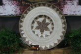 NEW Bali Woven Rattan Platter with Motif - Balinese Woven Rattan Wall Art 50cm