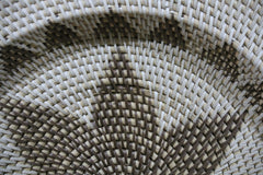 NEW Bali Woven Rattan Platter with Motif - Balinese Woven Rattan Wall Art 60cm