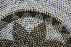 NEW Bali Woven Rattan Platter with Motif - Balinese Woven Rattan Wall Art 70cm