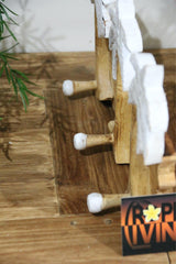 NEW Balinese Hand Crafted & Carved Palm Tree Hook - Bali Palm Tree Hook 3 Peg