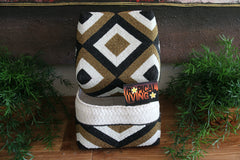 NEW Balinese Hand Crafted Woven & Hand Beaded Baskets - Bali Basket with Lid L