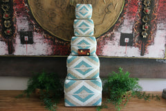 NEW Balinese Hand Crafted Woven & Hand Beaded Baskets - Bali Basket with Lid S