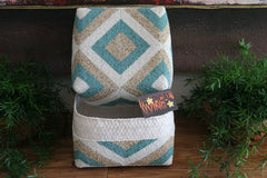 NEW Balinese Hand Crafted Woven & Hand Beaded Baskets - Bali Basket with Lid L