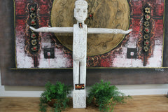NEW Balinese Hand Carved Timber Primitive Statue / Sculpture - 1m tall