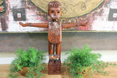 NEW Balinese Hand Carved Timber Primitive Statue / Sculpture - 60cm tall