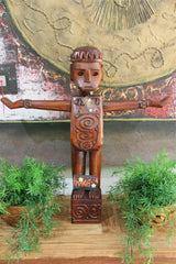NEW Balinese Hand Carved Timber Primitive Statue / Sculpture - 60cm tall