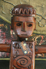 NEW Balinese Hand Carved Timber Primitive Statue / Sculpture - 60cm tall