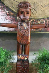 NEW Balinese Hand Carved Timber Primitive Statue / Sculpture - 60cm tall
