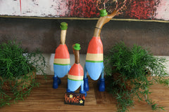 NEW M Balinese Hand Carved Wooden Hippy Duck - Bali Rice Paddy Hippy Duck