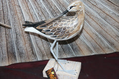 NEW Balinese Hand Carved & Crafted Set of 2 Wooden Curlew Bird Sculptures