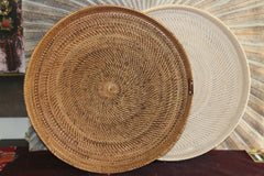 New Balinese Hand Woven Open Rattan Basket / Tray 60cm