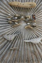 NEW Balinese 2 Timber Bird Mobile w/Pebbles/Driftwood