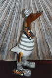 NEW Balinese Hand Crafted Wooden Rice Paddy Duck with Hat & Shoes!! 5 Colours!!