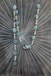 NEW Balinese Capiz Shell with White Shell Trim Hanging Strand / Mobile