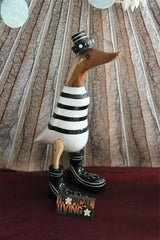 Balinese Hand Crafted Wooden Rice Paddy Duck with Hat & Shoes!! 5 Colours!! 25cm