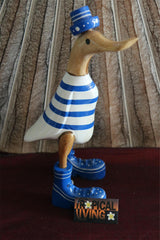 Balinese Hand Crafted Wooden Rice Paddy Duck with Hat & Shoes!! 5 Colours!! 25cm