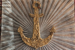 NEW Bali Handmade Driftwood Anchor Wall Decor - Bali Nautical Wall Art