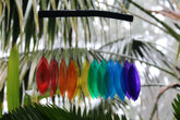 NEW Balinese Glass Leaf Windchime / Mobile - Bali Windchime Glass