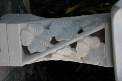 NEW Balinese Hand Carved Limestone Lantern - Bali Hibiscus Garden Lantern 60cm