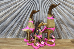 NEW M Balinese Hand Carved Wooden Bikini Duck - Bali Rice Paddy Hippy Duck