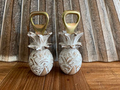 Bali Carved Pineapple Bottle Opener - Tropical Balinese Pineapple Bottle Opener