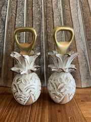 Bali Carved Pineapple Bottle Opener - Tropical Balinese Pineapple Bottle Opener