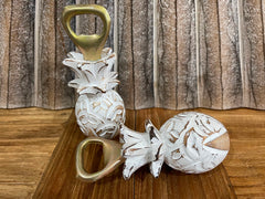 Bali Carved Pineapple Bottle Opener - Tropical Balinese Pineapple Bottle Opener