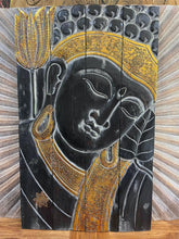 Balinese Hand Carved Wood Hinged Buddha Wall Panel - Bali Buddha Wall Panel 1m