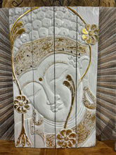 Balinese Hand Carved Wood Hinged Buddha Wall Panel - Bali Buddha Wall Panel 1m