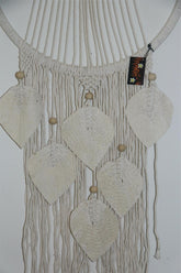 NEW Balinese Handmade Macrame Wall Decor - Stunning Leaf Wall Art