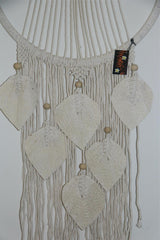 NEW Balinese Handmade Macrame Wall Decor - Stunning Leaf Wall Art