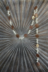 NEW Balinese Capiz Shell with Shell Hanging Strand / Mobile - Shell Decor Hanger