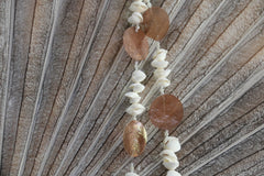 NEW Balinese Capiz Shell with Shell Hanging Strand / Mobile - Shell Decor Hanger