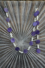 NEW Balinese Capiz Shell with Shell Hanging Strand / Mobile - Shell Decor Hanger